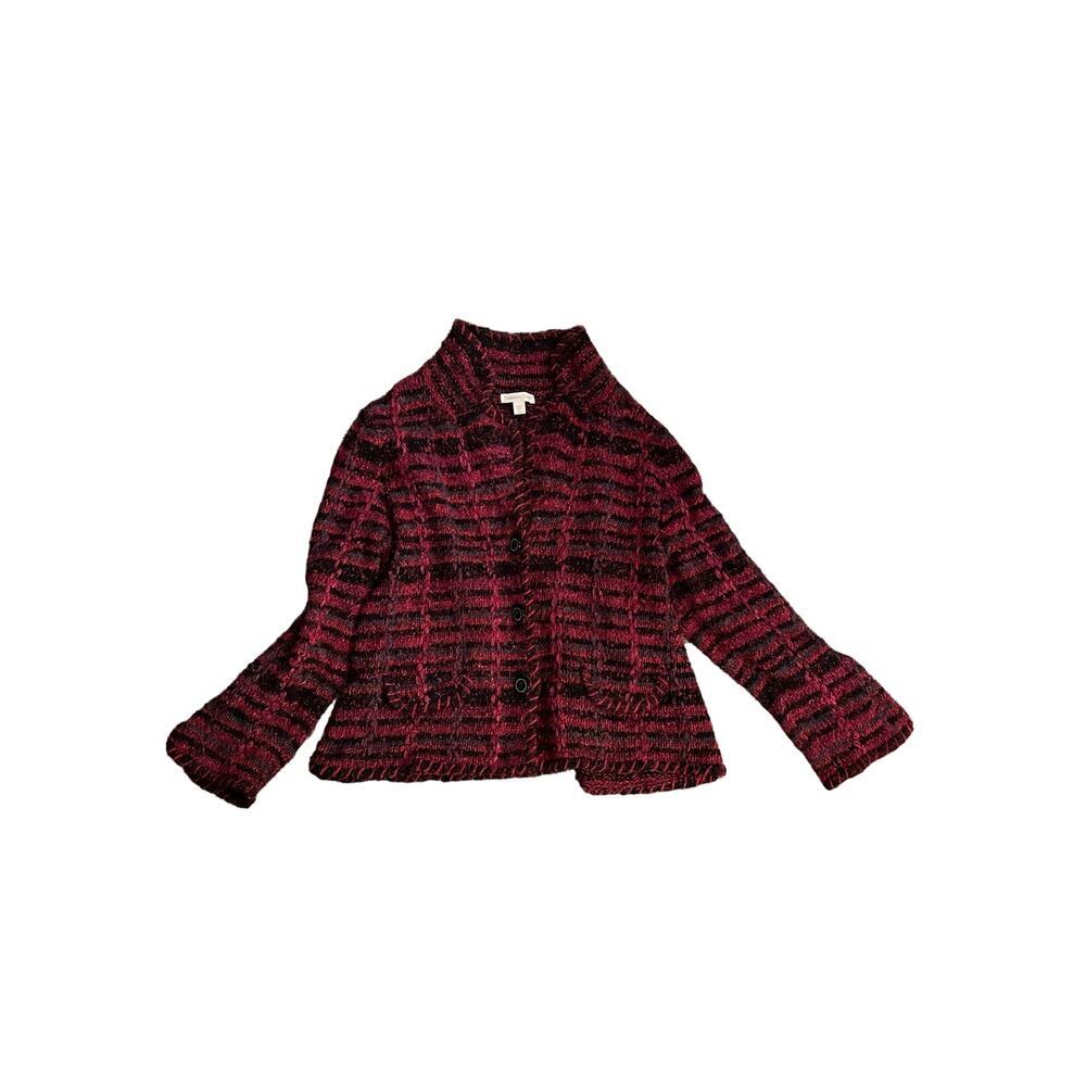 Vintage Coldwater Creek Purple Red Knit‎ Cottage Core Whimseygoth Sweater